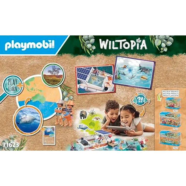 Playmobil® Konstruktions-Spielset Korallenriff Plattform (71623), Wiltopia, (67 St), Made in Europe – Bild 6