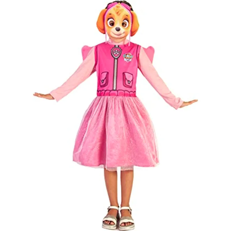 Ciao- Skye costume disguise girl official Paw Patrol (Size 3-4 years) with mask, Rosa
