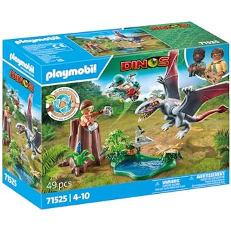 PLAYMOBIL 71525 Beobachtungsstation für Dimorphodon, Spielset mit Drohne und Mikroskop, Mehrfarbig – Bild 2