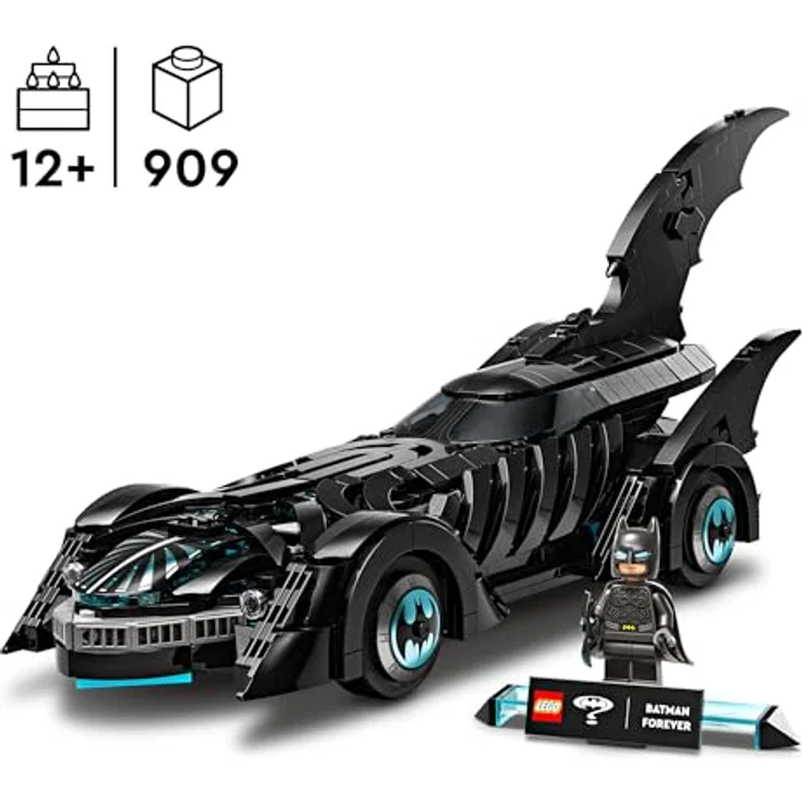 LEGO Batman Forever Batmobil 76304, 909-teiliges Bauspielzeug für ab 12 Jahre, Länge 41cm, detailgetreu mit drehbaren Rädern – Bild 2