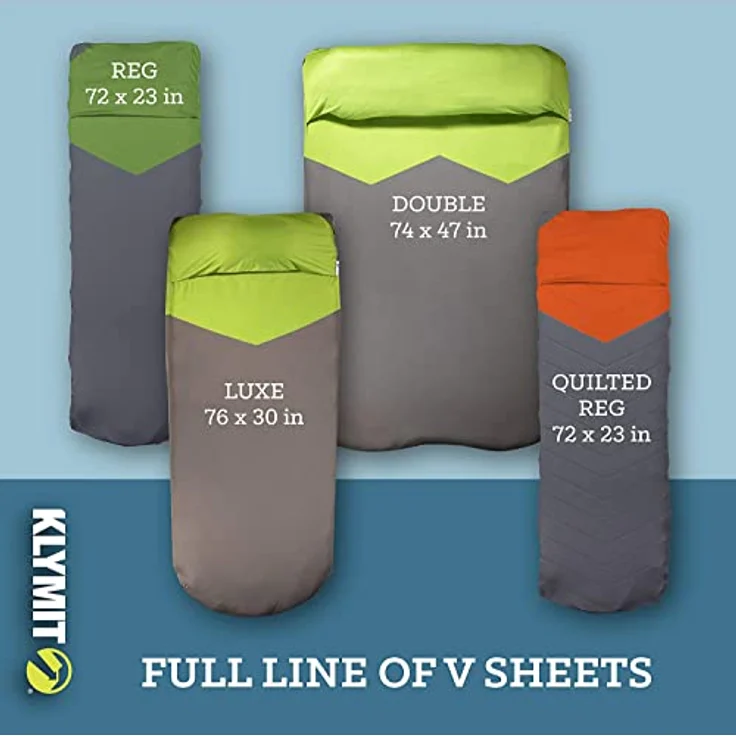 Klymit Unisex's V Sheet Schlafunterlage für Doppelbett, Grün/Grau, Einheitsgröße – Bild 4