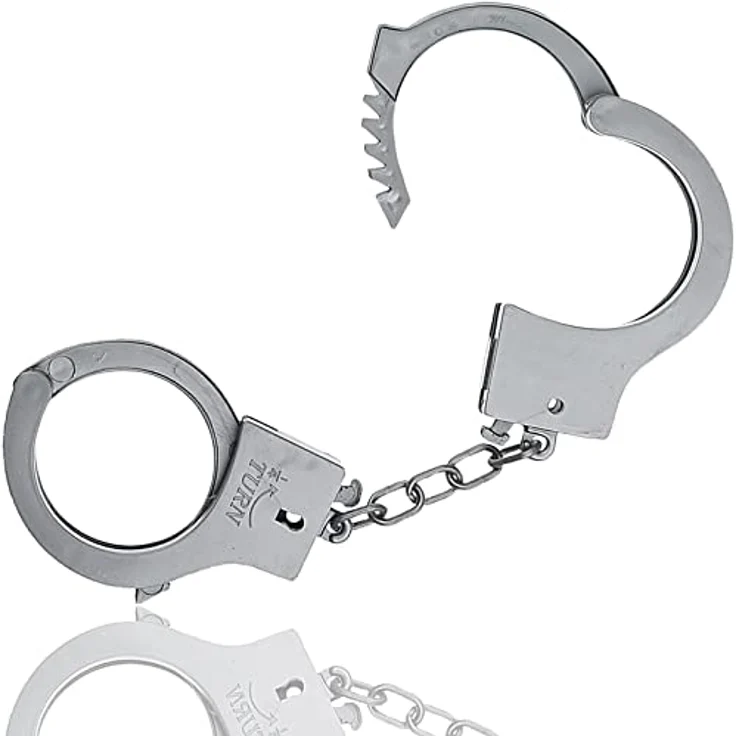 Idena Polizei Set 8040007, Spielzeugpistole, Halfter, Handschellen, Kostümzubehör für Karneval und Mottopartys – Bild 5