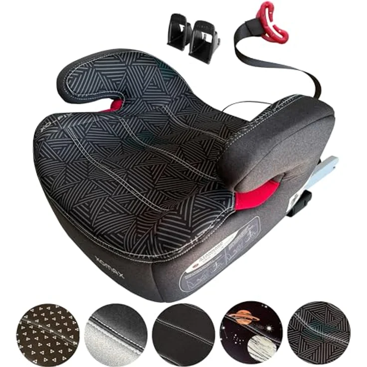 XOMAX KBH313 Kindersitzerhöhung mit ISOFIX, gepolstert, Armlehnen, ECE R129, für Kinder 6 bis 12 Jahre – Bild 9