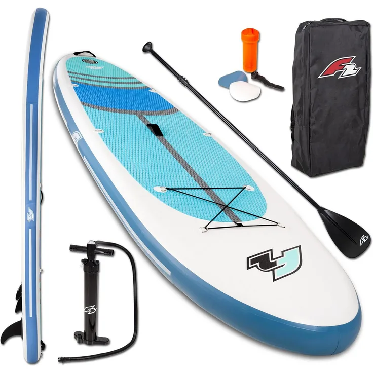 F2 SUP-Board F2 Stand Up Paddling Board Cross 10,5 Weiß 2024, Allrounder für Familien, 300 Liter Volumen, inkl. Zubehör