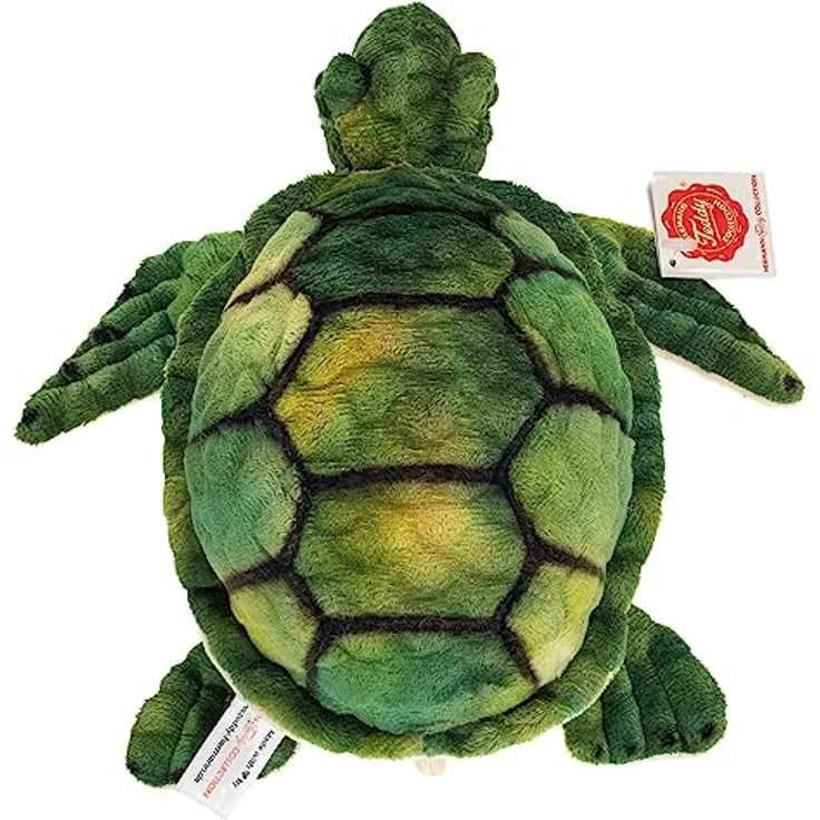 Teddy Hermann 90034 Wasserschildkröte 23 cm, Kuscheltier, Plüschtier