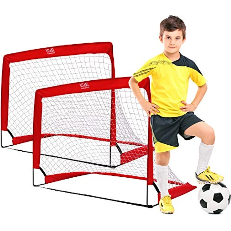 Ocean 5 Goalgetter 2er-Set Popup-Fußballtore, Faltbare Minitore für den Garten, 120 x 90 x 90 cm, Fussballtore für Kinder und Jugendliche, Klappbare Tore für Spiele wie Hockey und Handball, strapazierfähig – Bild 5