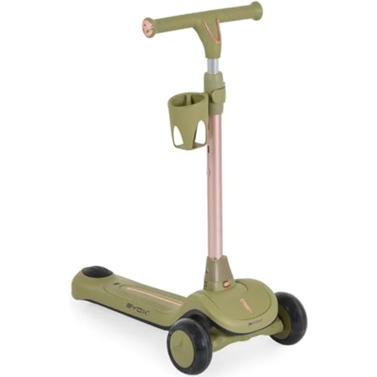 Byox Kinderroller Cornet 6 in 1, Multifunktionsroller mit Musik, höhenverstellbarem Sitz und Schiebestange, grün – Bild 4