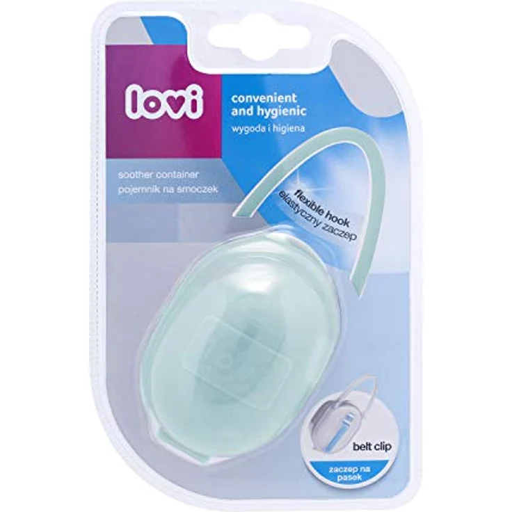 LLOVI Schnullerhalter Mint, 0 Monate+, Zwei praktische Griffe, Universal, Leicht zu waschen, BPA-frei, Mint - Preisvergleich – Bild 4