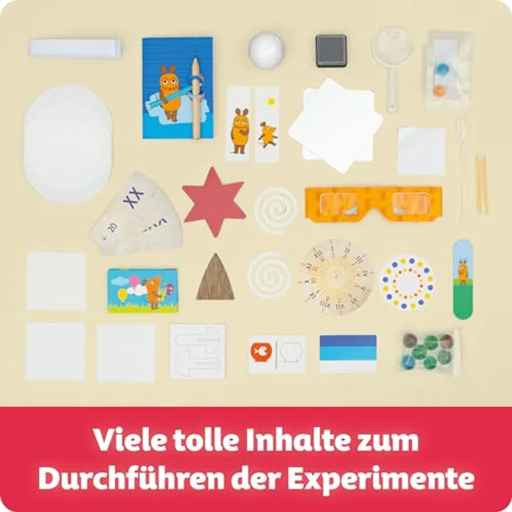 FRANZIS 67232 Die Maus Experimentierspaß mit über 20 Versuchen, für Kinder ab 7 Jahren, Gelb – Bild 3