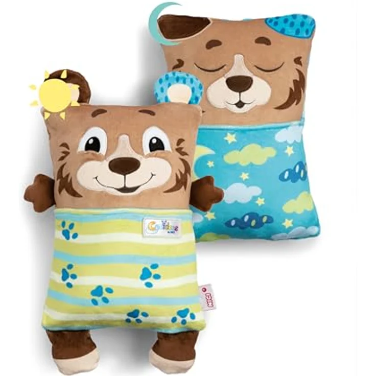 NICI Cosidoo Kuscheltier Bär mit Wendefunktion, 30x20cm, braun, weiches Plüschtier mit Stauraum für Schätze, ideal zum Kuscheln & Spielen – Bild 1
