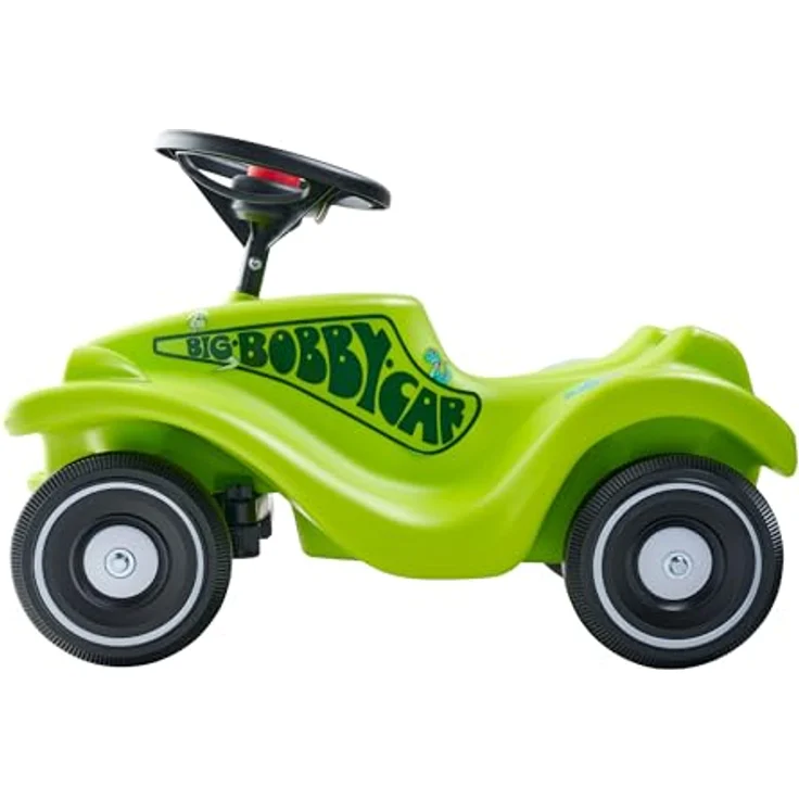 BIG Bobby Car Classic Dino - Rutschauto ab 1 Jahr, Grün-Schwarz mit buntem Dino-Design, Sicherheits-Lenkrad und Hupe - für Kinder bis 50 kg – Bild 2