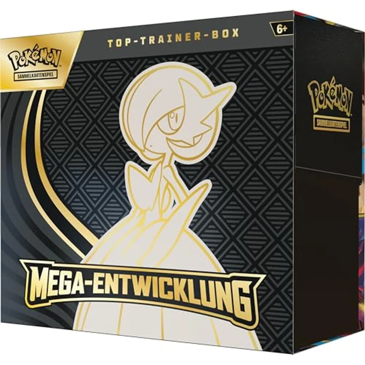 Pokémon Top-Trainer-Box Mega-Entwicklung: Guardevoir mit 1 holografischer Vollbild-Promokarte, 9 Boosterpacks, 65 Kartenhüllen, 40 Energiekarten und Zubehör – Bild 3