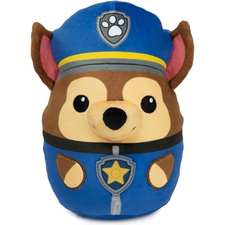 GUND PAW Patrol Trend Squishy Chase, 20 cm Plüschtier zum Spielen und Kuscheln, im Original-Look der TV-Serie, empfohlen ab 1 Jahr