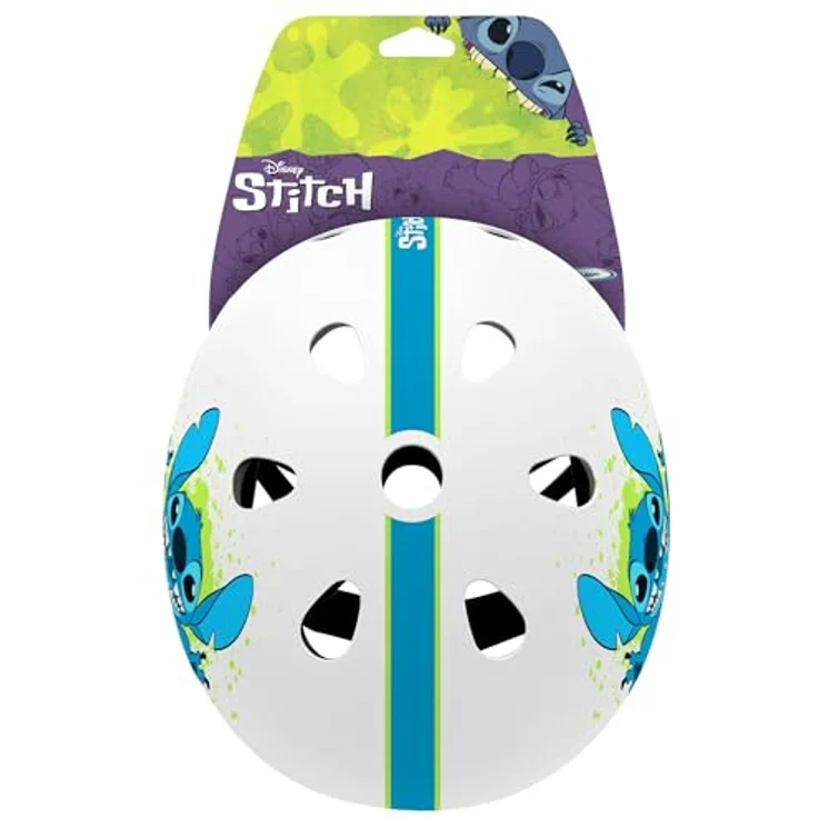Stamp Unisex-Youth Casque Skate Stitch, Blue, S - Kinderfahrradhelm mit verstellbaren Straps und optimaler Komfortausstattung – Bild 4
