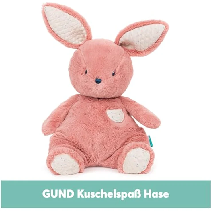 GUND Kuschelspaß Hase - hochwertiges Kuscheltier, ca. 30 cm, für Kinder ab Geburt, in petrol – Bild 2