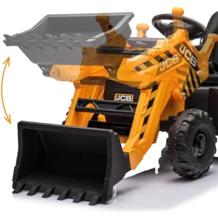 Vrooomy JCB Kipper für Kinder 12V, Gelb, mit Fernbedienung, Soft-Start-Funktion, 2 Motoren, Traglast 30 kg, Höchstgeschwindigkeit 5 km/h – Bild 2