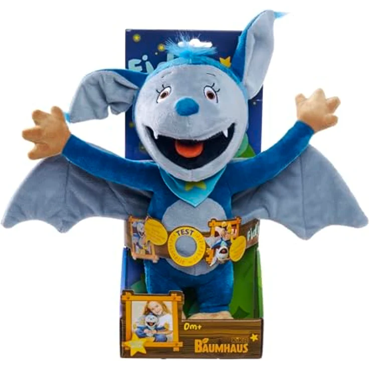 Simba Fidi Fledermaus Funktionsplüsch, lustige Wortspiele, 35cm Plüschfigur, ab den ersten Lebensmonaten – Bild 1