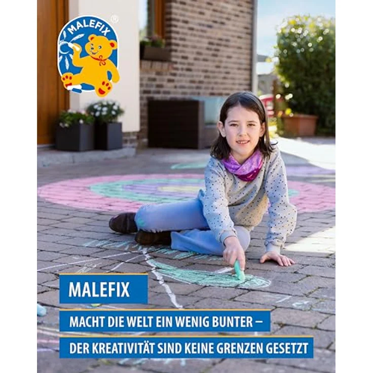 PUSTEFIX Straßenmalkreide Eier, 6er Pack Regenbogen-Kreide für kreative Kunstwerke – Bild 6