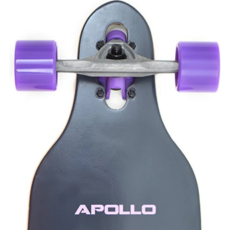 Apollo Longboard Makira Komplettboard mit High Speed ABEC Kugellagern, Drop Through Freeride Skaten Cruiser Board – Bild 3