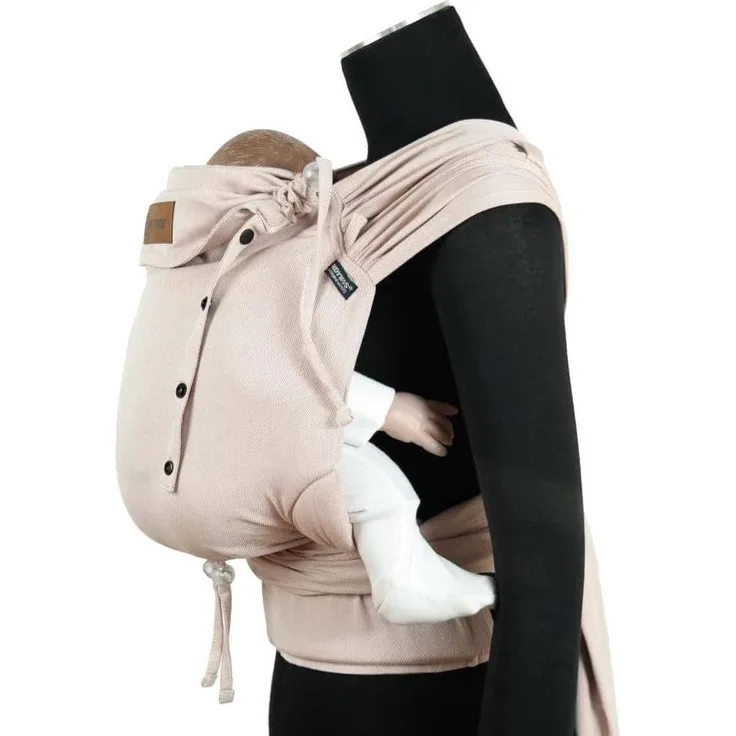 Didymos DidyKlick 4u Babytrage, ergonomische Half-Buckle-Trage in Zimt, für Babys von 3,5 bis 20 kg, multiple Tragepositionen