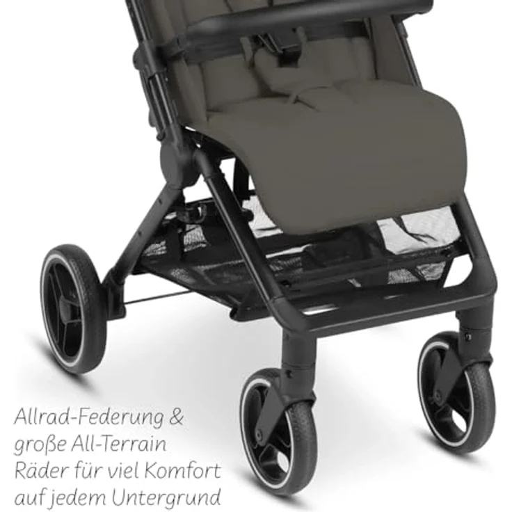 ABC Design Reisebuggy Ping 2 Trekking - Kinderbuggy mit großen Rädern, flacher Liegeposition und kompaktem Faltmaß - ab Geburt bis 22 kg - Cloud – Bild 4