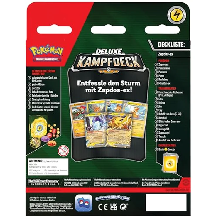 Pokémon Deluxe-Kampfdeck Zapdos-ex (60 Karten & Zubehör, holografische Karten) – Bild 4