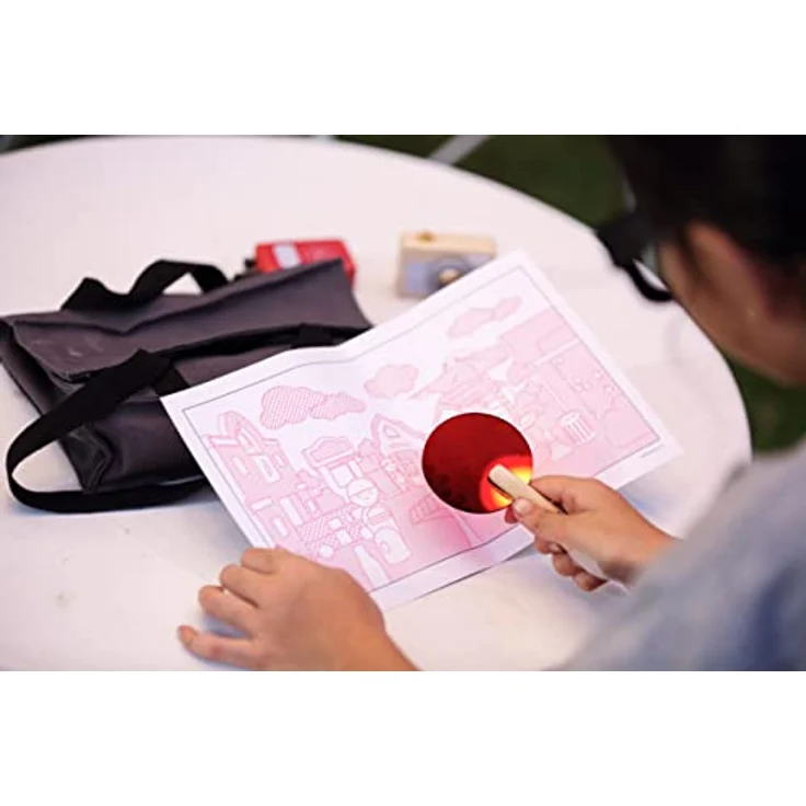 PlanToys Detektiv-Set, Experimentierkasten mit Brille, Walkie-Talkie, Kamera und Periskop, Holzspielzeug – Bild 4