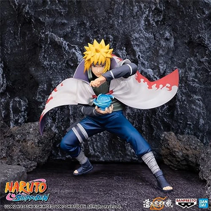Banpresto BP88614P Minato Namikaze Actionfigur, PVC, 12 cm, Naruto Shippuden, Mehrfarbig, inklusive Basishalter – Bild 4