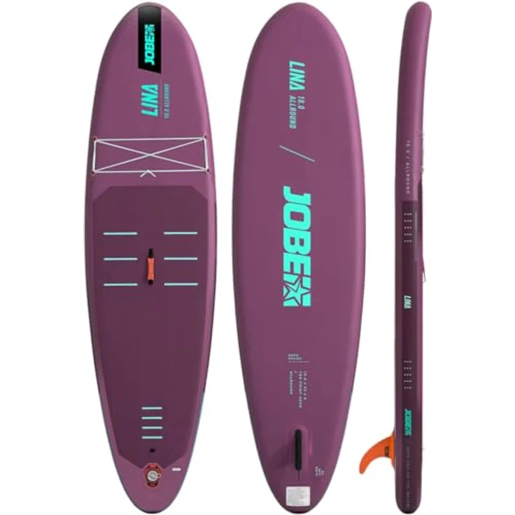 Jobe Aero Lina 10.0, Aufblasbares Paddle-surf-set, rutschfestes EVA-Deck, leicht und stabil, lila, 305 cm – Bild 2