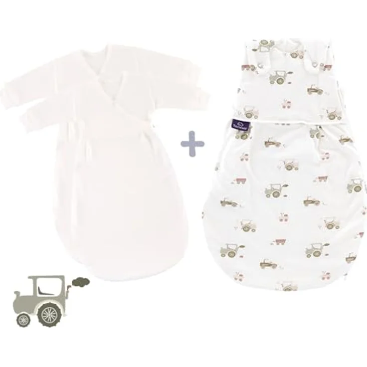 Träumeland LIEBMICH Babyschlafsack 3-teiliges Set Little Farm grün | atmungsaktiv, mitwachsend, 2.5 TOG | Ganzjahresschlafsack für Sommer und Winter | Öko-Tex 100 zertifiziert – Bild 3