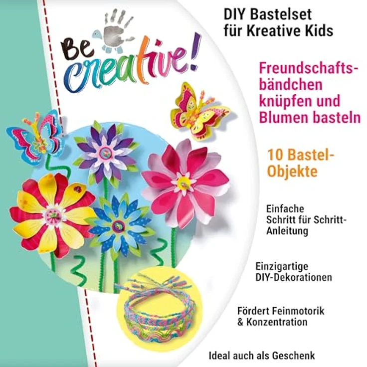 Ravensburger BeCreative Mini Kreativset, Freundschaftsbändchen & Blumen mit Anleitung, Made in Europe – Bild 3