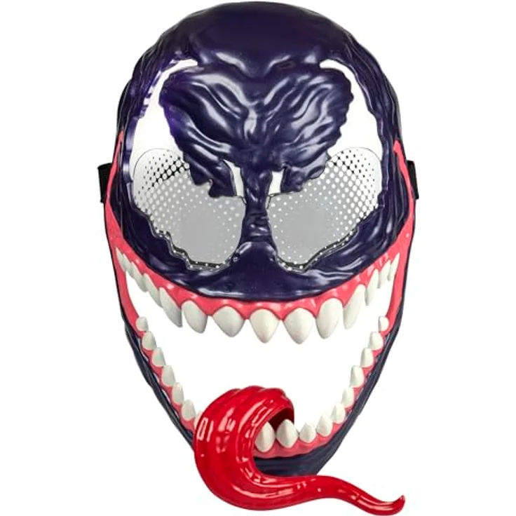 Hasbro Marvel Spider-Man Venom Maske, Superhelden-Spielzeug mit beweglicher Zunge und verstellbarem Riemen, ab 5 Jahren – Bild 1
