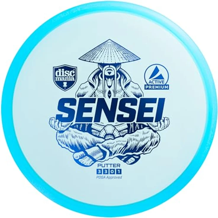 Discmania Active Premium Sensei, Putter für Wurfspiele mit niedrigem Profil, transparent, langlebig – Bild 1