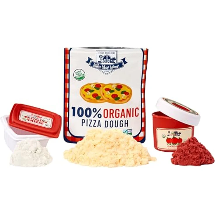 Little Tikes Creative Chefs Pizza Kit, Pizzabäcker-Rollenspiel mit Make-It! Mix Spielsand, 22 Zubehörteilen und realistischem Pizzaofen für Jungen und Mädchen ab 3 Jahren – Bild 3