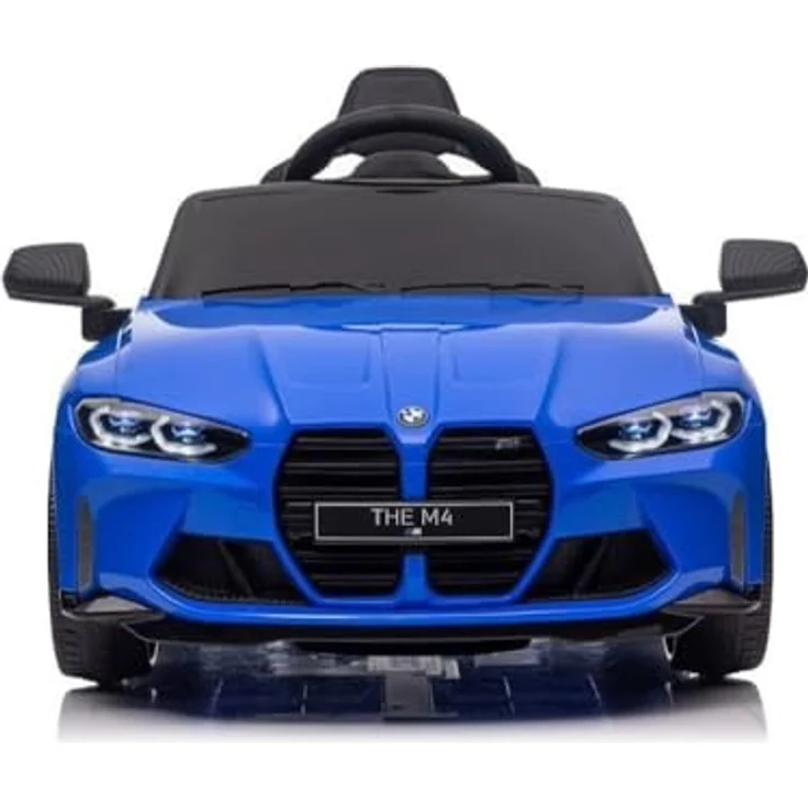 schnaeppchenmeile-online Kinder Elektroauto BMW M4, 12 Volt Zwei Motoren+Audio+LED+FB blau – Bild 3