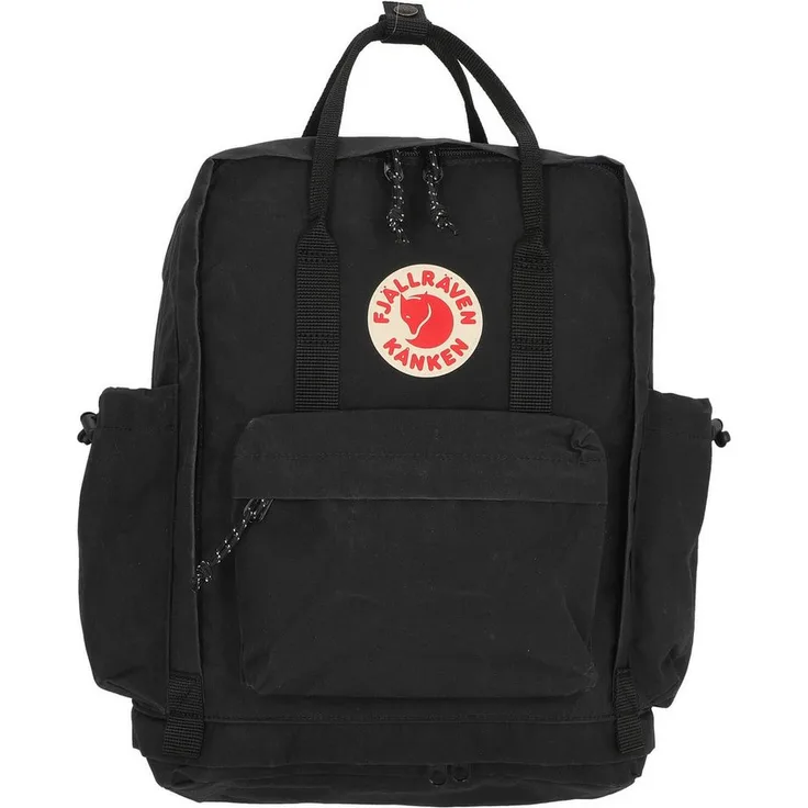 Fjällräven Kanken Outlong Schulrucksack, geräumiger Rucksack mit gepolstertem Laptopfach und mehreren Taschen, 42 cm, fog