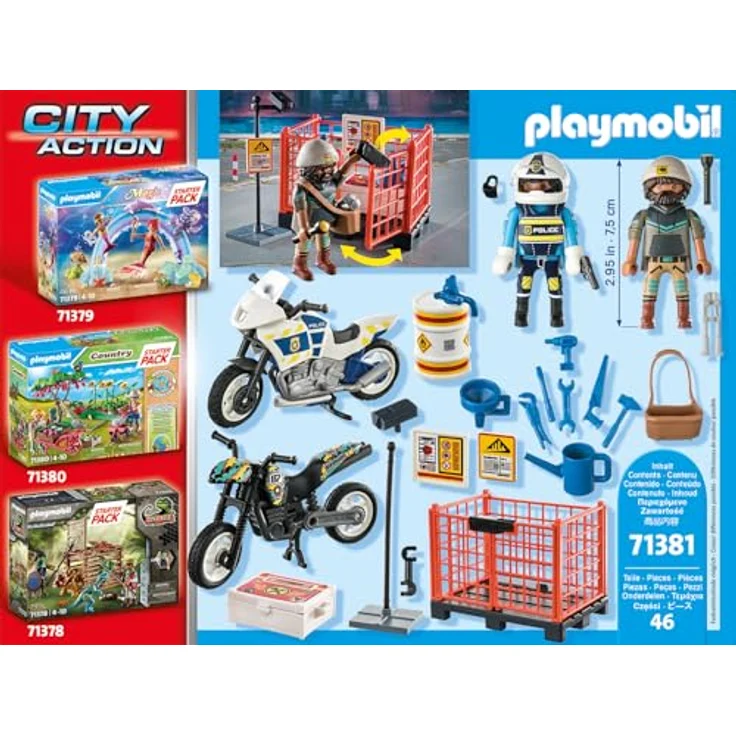 Playmobil® Konstruktions-Spielset Starter Pack, Polizei (71381), City Action, (46 St) – Bild 4