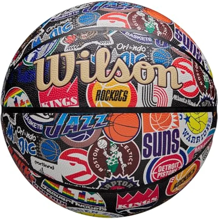 Wilson NBA All Team Retro BSKT, Basketball für verschiedene Sportarten, wetterbeständig