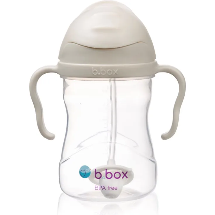B.Box Gelato Cup Tasse mit Strohhalm, 240 ml, praktische Kindertasse in Latte für 6 Monate+