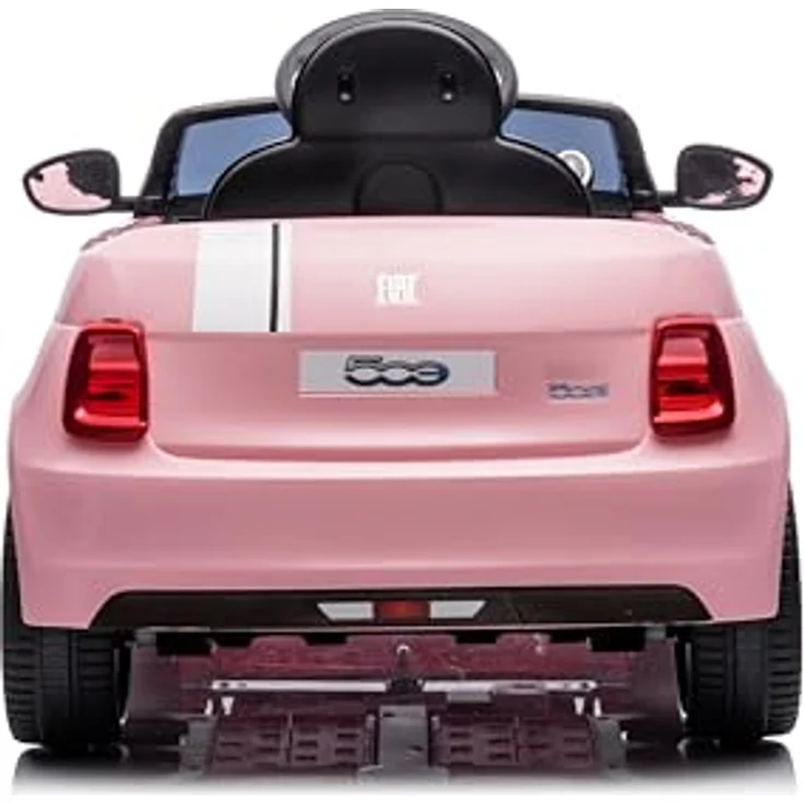Sun Baby FIAT 500 Kinder Elektroauto, Elektro Kinderauto (Rosa) mit Motorleistung 2x30W, Lenkrad mit Sound und Sicherheitsgurte – Bild 4