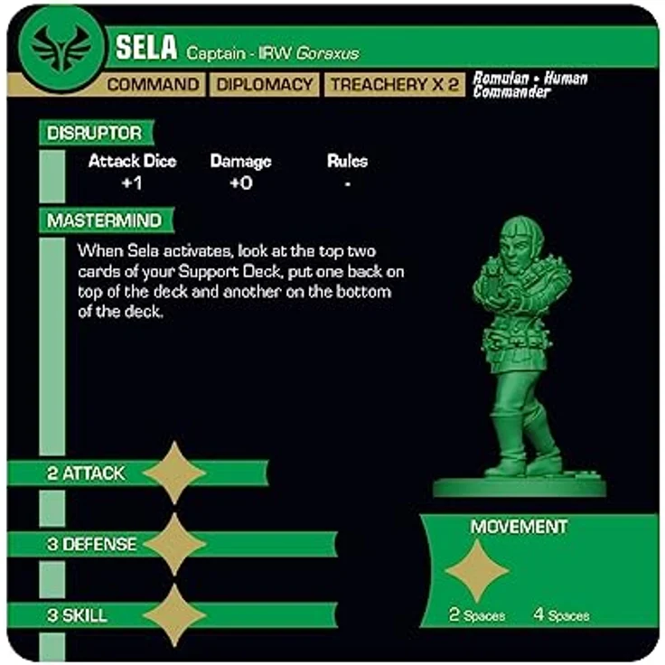 Gale Force Nine Star Trek Away: Mission Set – Sela, Brettspiel, mehrfarbig, Kunststoff – Bild 5