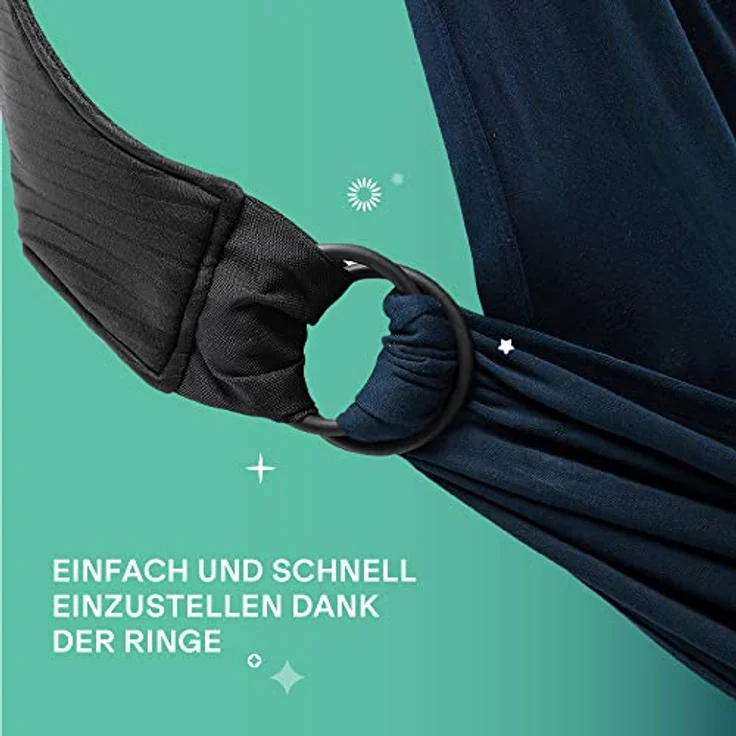Koala Babycare Babytragetuch - Einfach anzuziehen - Elastisches Tragetuch bis zu 10 kg (zugelassen bis 15 kg) - Verstellbar und Unisex – Bild 6