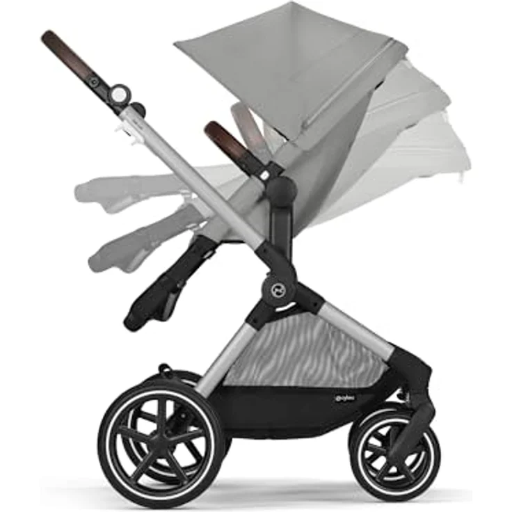 Cybex Gold Kinderwagen EOS Lux 2-in-1, Reisesystem, Stone Grey, ab Geburt bis 22 kg – Bild 3