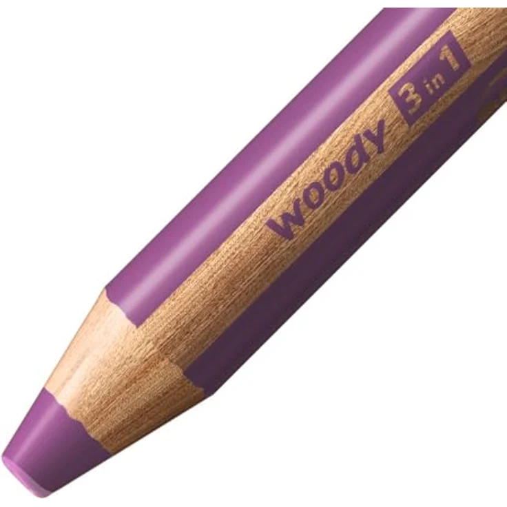 STABILO woody 3in1, Buntstifte im Einhorn Design, 6 Stück mit Spitzer, hohe Deckkraft und Farbintensität, auch für dunkles Papier geeignet – Bild 4