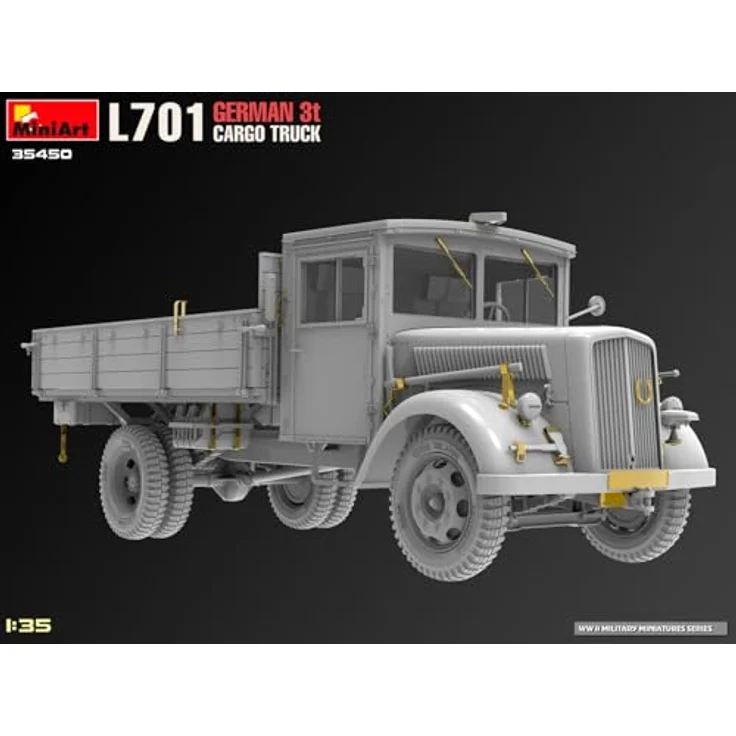 Mini art 1:35 L701 Dt. 3t Cargo Truck, Modellfahrzeug mit realistischen Details und variablen Ladeabdeckungen, fünf Varianten möglich – Bild 3