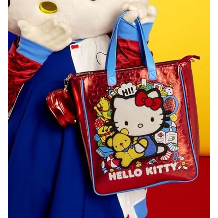 Loungefly, Damen, Portemonnaie, Hello Kitty by Loungefly Tragetasche & Geldbörse 50th Anniversary – Bild 2