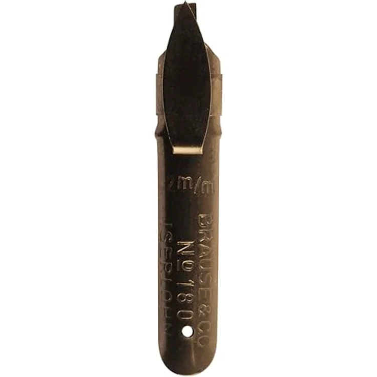Brause Duschbox mit 15 Bandspitzen, Kalligrafie-Federn für Linkshänder, 2 mm Übernib, Made in Germany – Bild 1