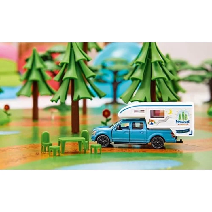 SIKU 1693 Siku Ford Pick Up Camper F150 blau weiß 3,8cm – Bild 3