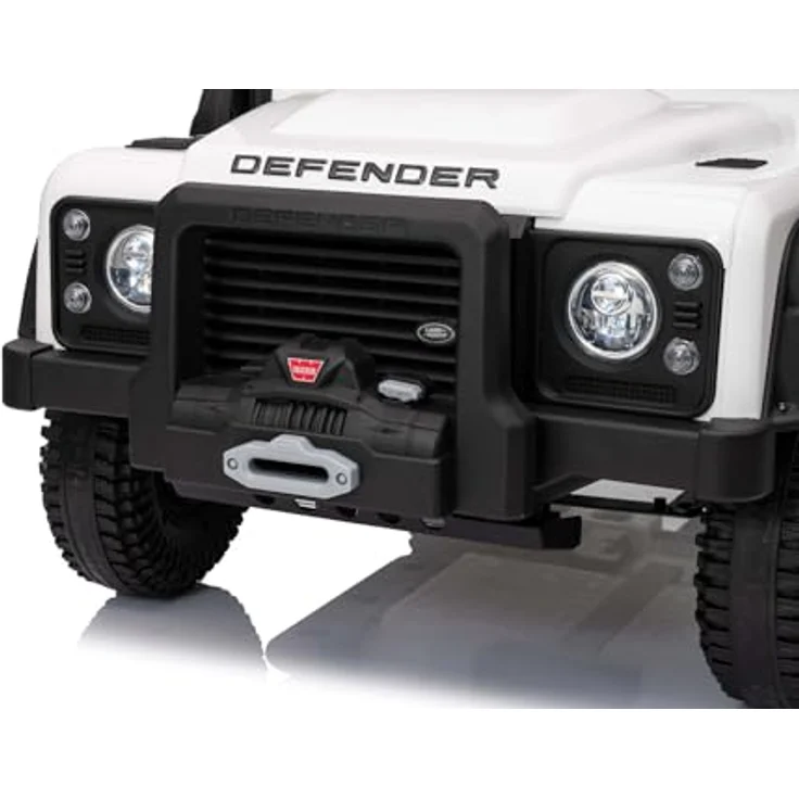 Beneo Elektrisches Kinderfahrzeug Land Rover Defender 110 SVX 12V, rot, 4x4-Antrieb, LED-Lichter, Bluetooth, USB/AUX-Eingang, Lithium-Akku, 4 x 25W-Motor, originale Lizenz – Bild 8