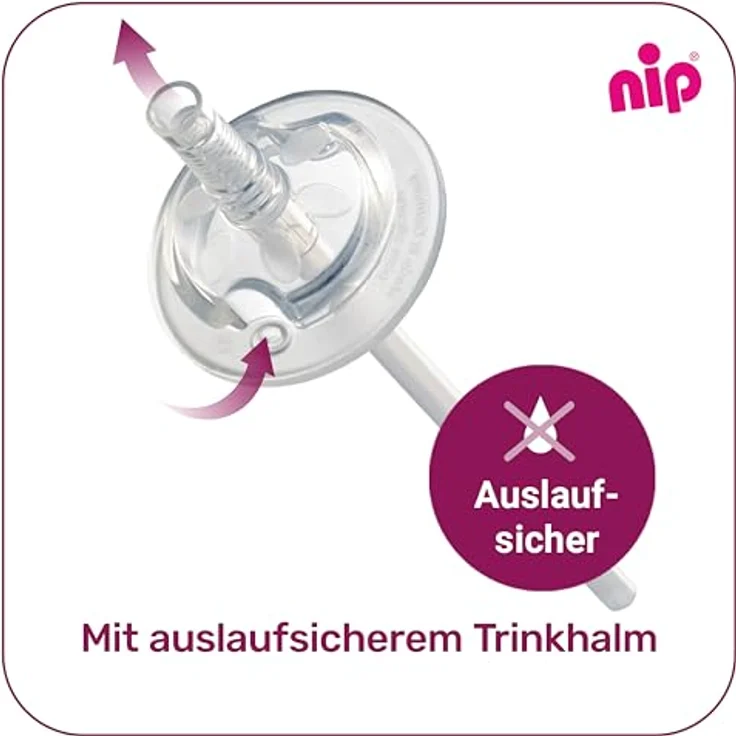 nip Straw Cup gelb PP 330 ml Giraffen Girl – Bild 4